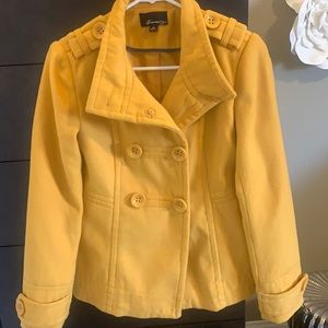 Casual canary color winter coat size sp